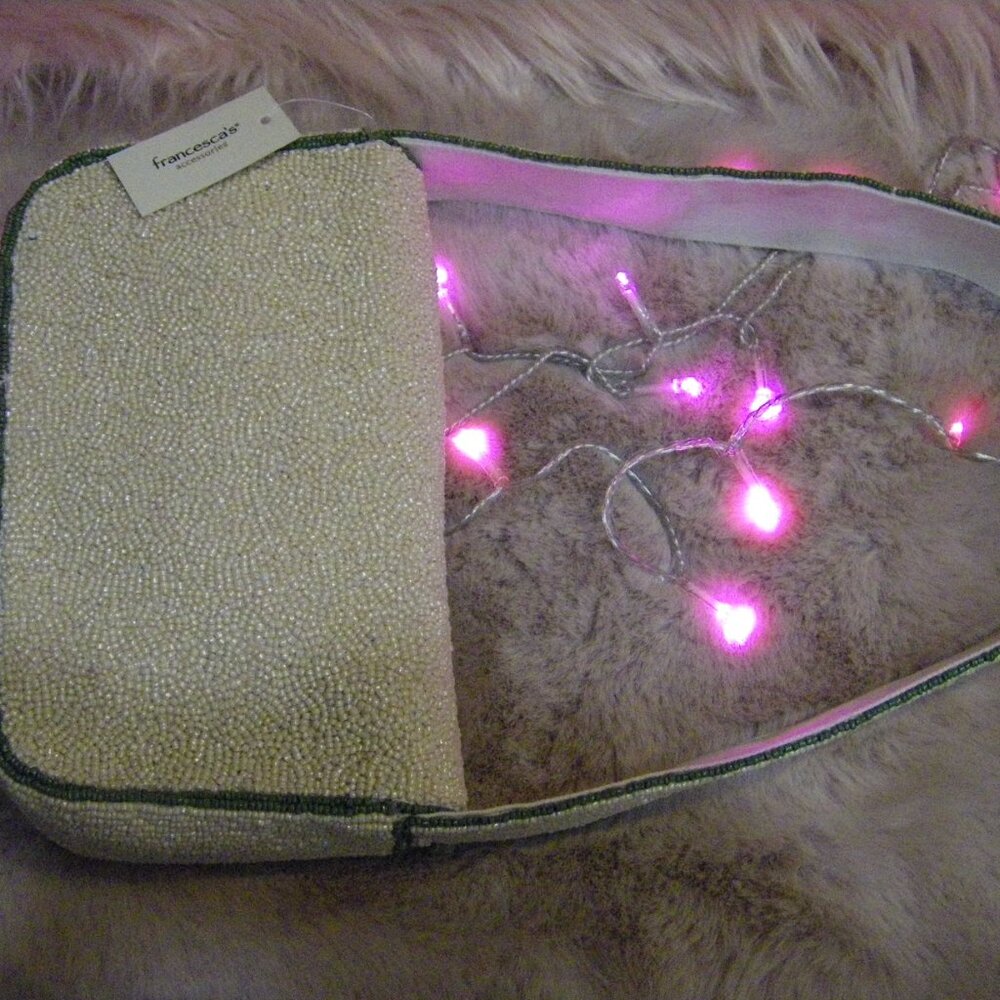 India Boutique Pink Floral Beaded Shoulder Bag - Picture 13 of 15